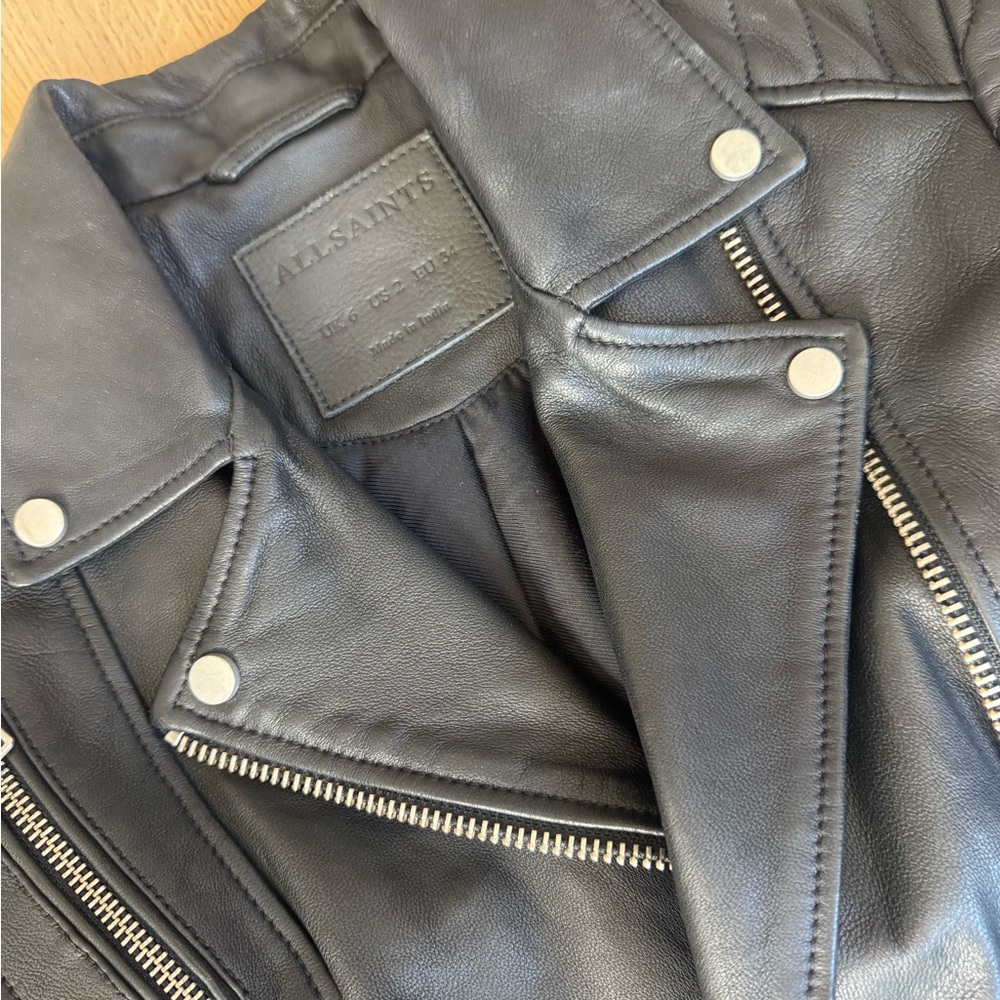 All Saints Leather Jacket - Picture 9 of 10